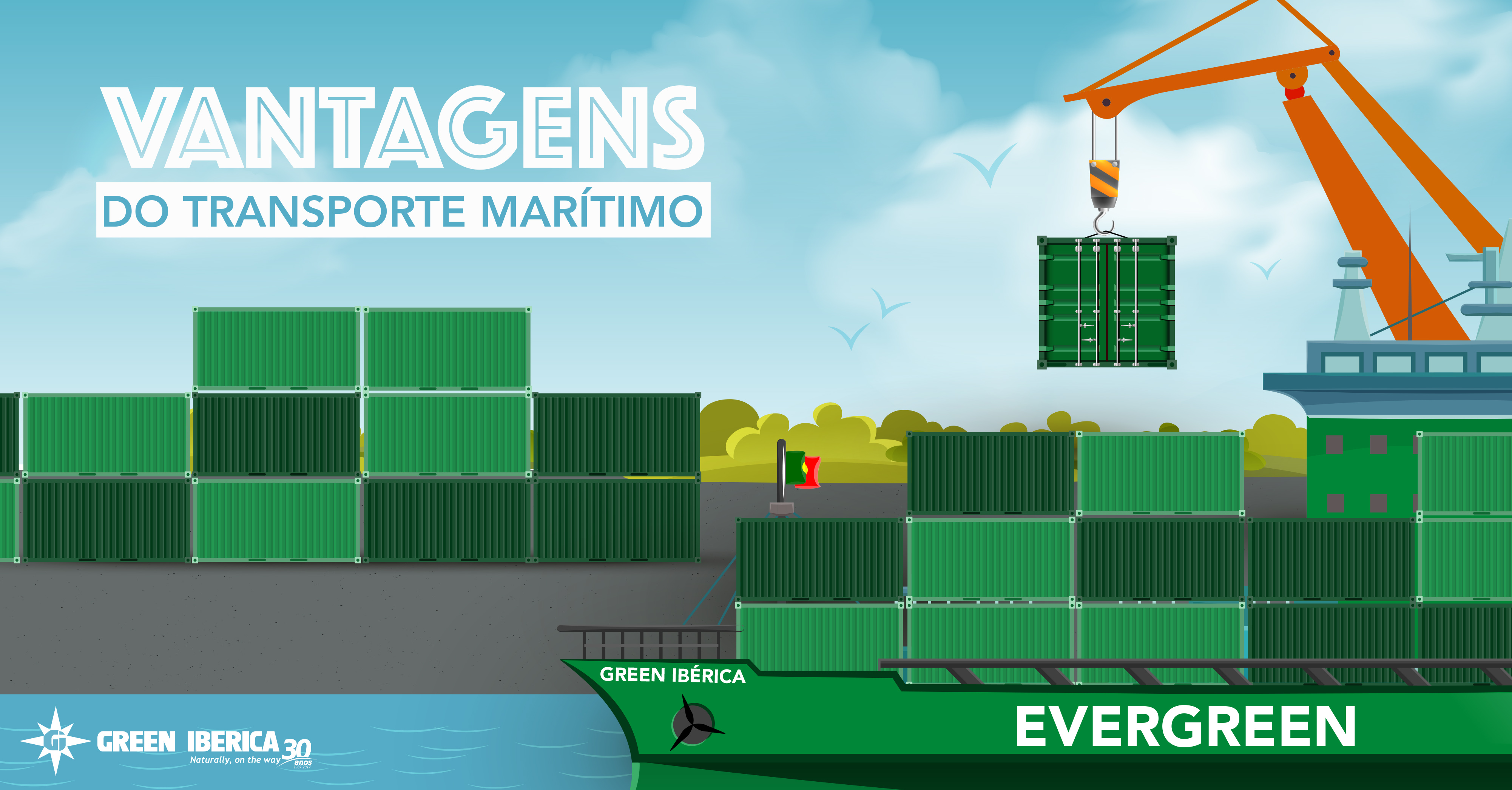 Vantagens do Transporte Marítimo - Green Ibérica - Evergreen