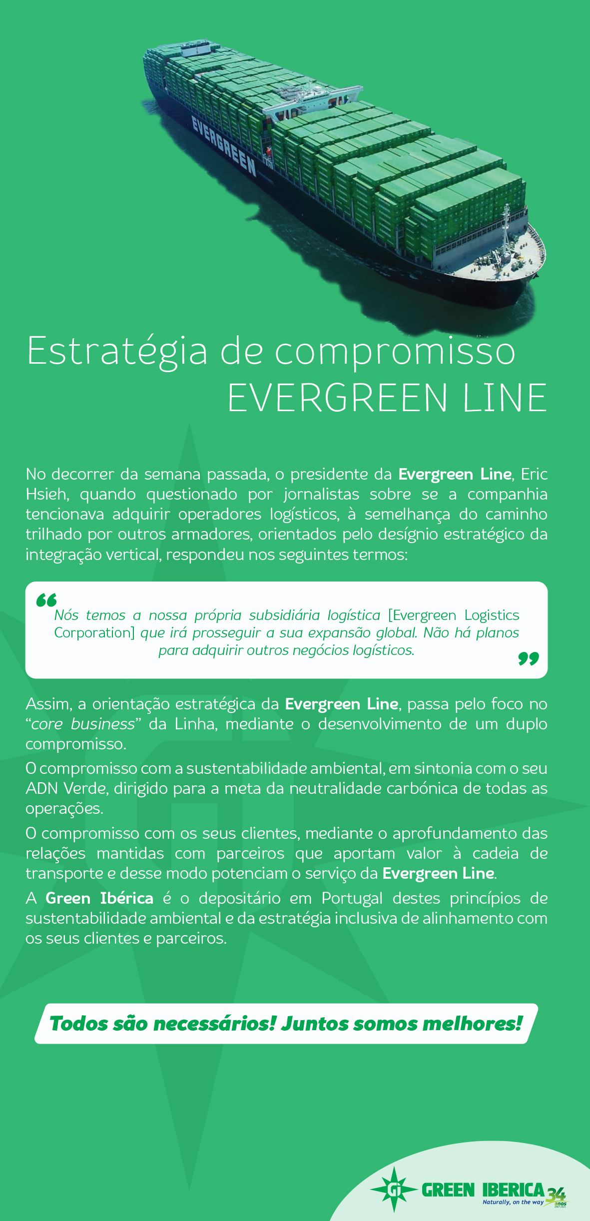 Estratégia de Compromisso Evergreen Line