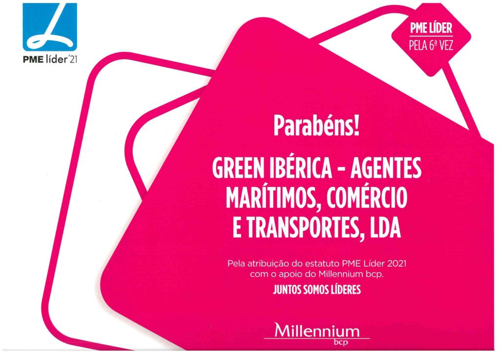 Green Ibérica Agraciada Pelo Sexto Ano Consecutivo com o Prémio PME Líder!