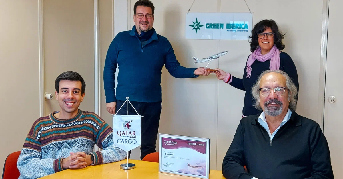 A Green Ibérica Air Recebeu o Certificado de Apreciação da QATAR Cargo!
